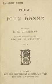 Cover of: Poems of John Donne by John Donne