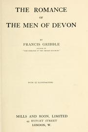 Cover of: romance of the men of Devon.: With 17 illus.