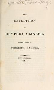 Cover of: The expedition of Humphry Clinker. by Tobias Smollett, Tobias Smollett