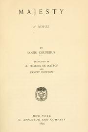 Cover of: Majesty by Louis Couperus, Louis Couperus