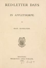 Cover of: Red-letter days in Applethorpe by Hamilton, Gail