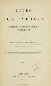 Cover of: Lives of the Fathers by Frederic William Farrar