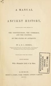 A manual of ancient history by A. H. L. Heeren