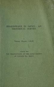 Cover of: Shakespeare in Japan by Minoru Toyoda