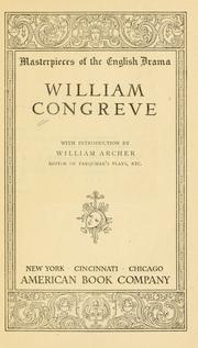 Cover of: William Congreve by William Congreve