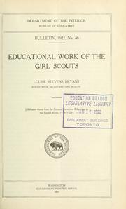 Cover of: Educational work of the Girl Scouts