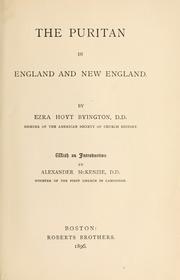 Cover of: The Puritan in England and New England by Byington, Ezra Hoyt