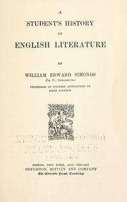 Cover of: A student's history of English literature. by Simonds, William Edward