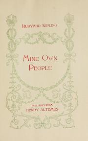 Cover of: Mine own people. by Rudyard Kipling