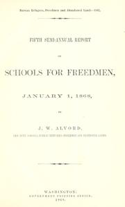 Cover of: Fifth semi-annual report on schools for freedmen: January 1, 1868