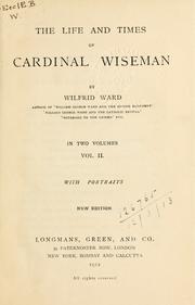 Cover of: The life and times of Cardinal Wiseman.