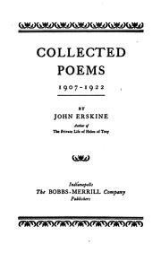 Cover of: Collected poems by Erskine, John
