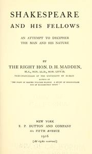 Cover of: Shakespeare and his fellows by Dodgson Hamilton Madden, Dodgson Hamilton Madden