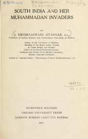 Cover of: South India and her Muhammadan invaders. by Sakkottai Krishnaswami Aiyangar