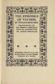 Cover of: The episodes of Vathek by William Beckford