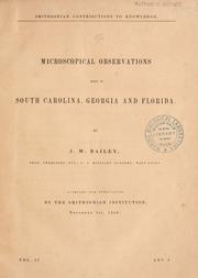 Microscopical observations made in South Carolina, Georgia and Florida by Jacob Whitman Bailey