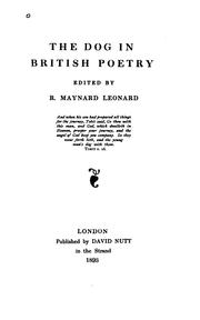 Cover of: The dog in British poetry