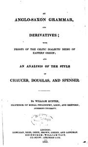 An Anglo-Saxon grammar by William Hunter