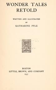 Cover of: Wonder tales retold by Katharine Pyle