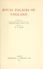 Cover of: Royal palaces of England