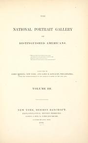 Cover of: The national portrait gallery of distinguished Americans by James Herring