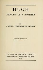 Cover of: Hugh by Arthur Christopher Benson