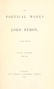 Cover of: The poetical works of Lord Byron by Lord Byron