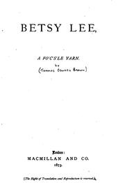 Cover of: Betsy Lee by T. E. Brown