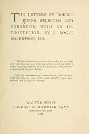 Cover of: The letters of Robert Burns by Robert Burns