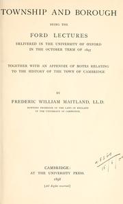 Cover of: Township and borough. by Frederic William Maitland