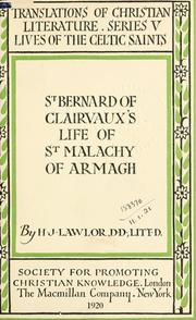 Cover of: St. Bernard of Clairvaux's Life of St. Malachy of Armagh