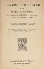 Cover of: Handbook of birds of the western United States by Florence Augusta Merriam Bailey