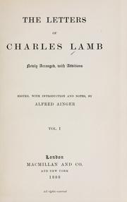 Cover of: The letters of Charles Lamb by Charles Lamb, Charles Lamb