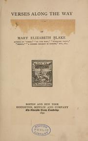 Cover of: Verses along the way by Blake, Mary E.