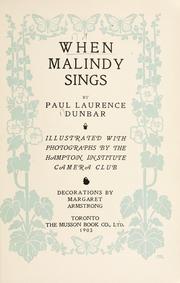 Cover of: When Malindy sings by Paul Laurence Dunbar