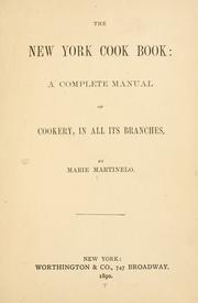 Cover of: The New York cook book