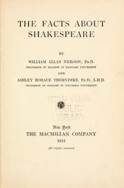 Cover of: The facts about Shakespeare by Neilson, William Allan