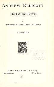 Cover of: Andrew Ellicott by Catharine Van Cortlandt Mathews