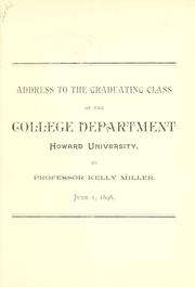 Cover of: Address to the graduating class of the College department, Howard University