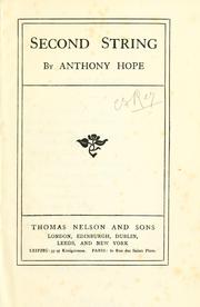 Cover of: Second string by Anthony Hope