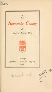 Cover of: In Buncombe county. by Maria Louise Pool