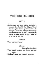 The fire-bringer by William Vaughn Moody