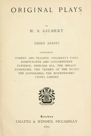 Cover of: Original plays. by W. S. Gilbert