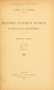 Cover of: Diagnoses fungorum novorum in Insula Java collectorum by O. Penzig