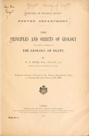 The principles and objects of geology by Egypt.  Survey of Egypt.