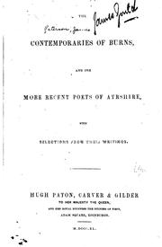 Cover of: The contemporaries of Burns by Paterson, James, Paterson, James