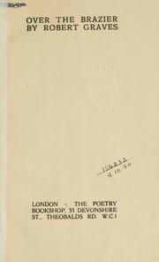 Cover of: Over the brazier. by Robert Graves, Robert Graves