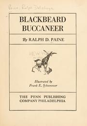 Cover of: Blackbeard, buccaneer by Ralph Delahaye Paine