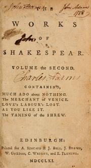 Cover of: Much Ado About Nothing / The Merchant of Venice / Love's Labour's Lost / As You Like It / The Taming of the Shrew by William Shakespeare