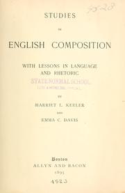 Cover of: Studies in English composition by Harriet L. Keeler, Harriet L. Keeler